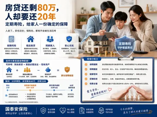 房贷还剩80万元，人却要还20年：为什么买寿险时有人先看“欠银行多少钱”？