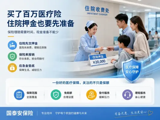 买了300万医疗险，住院时为什么还要先交2万元押金？很多人忽略了理赔前的这段时间