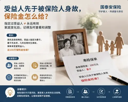 寿险受益人写的是妻子，可妻子先去世了，后来丈夫身故，100万保险金到底给谁？